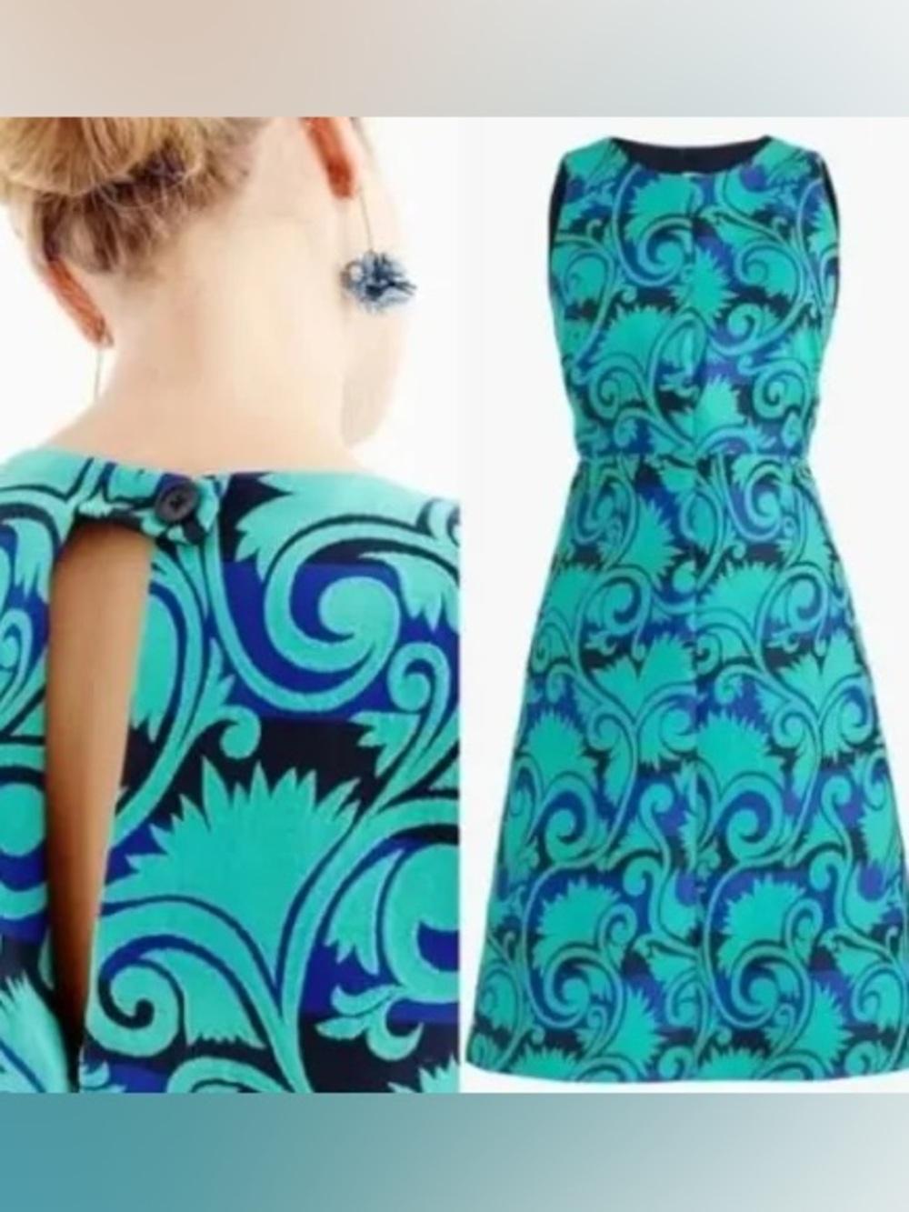 🪻 J.Crew A-Line Dress in Vineyard Jacquard,🪻